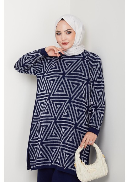 Simli Triko Tunik Pantolon Takım modelleri