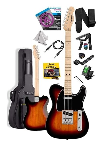 TLX-50SB Tele Kasa Maple Klavye 2 Single-Coil Manyetik Elektro Gitar fiyatları