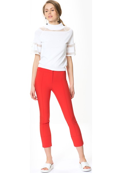 Skinny Kadın Pantolon Kırmızı Y1722005_006