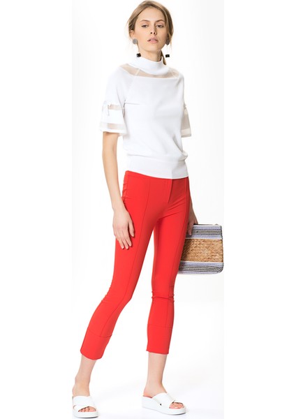 Skinny Kadın Pantolon Kırmızı Y1722005_006 fiyatları