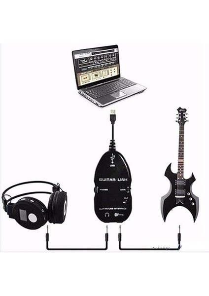 AL-4672 USB Gitar Guitar Link Kablosu Çevirici Dönüştürücü fırsatları