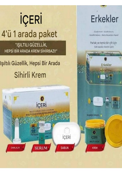 Bannen Bay Orjinal Pakistan Güzellik Kremi + Serum+ Vitamine + Capsule 4 Lü Set