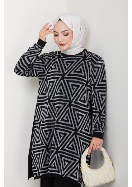 Simli Triko Tunik Pantolon Takım modelleri