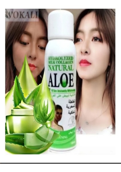 Collagen Aloe Vera Içerikli Doğal Süt Özlü Yüz Vücut Beyazlatıcı Sprey Krem Suya Dayanıklı 180 ml