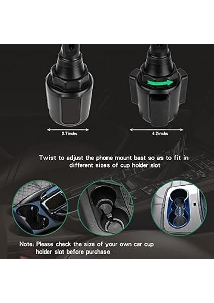 Araba Bardak Tutucu Tablet Montajı, iPad Pro 9.7, 10.5, 11/ iPad Air Mini 6 5 4 3 2/samsung Galaxy Tab, 2'si 1 Arada Araba Telefon Tutacağı Iphone/samsung, Akıllı Telefonlarla Uyumlu fırsatları