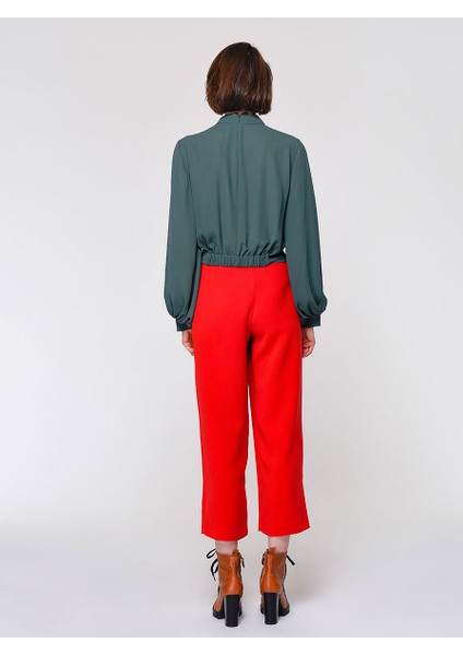 Paça Detaylı Pantolon Kırmızı K1912012_006 modelleri