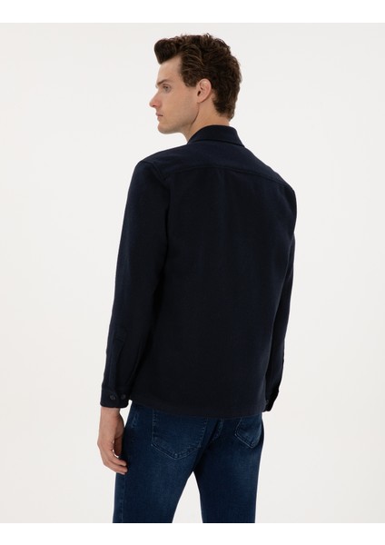 Erkek Lacivert Comfort Fit Uzun Kollu Gömlek 50316739-VR033 indirimleri