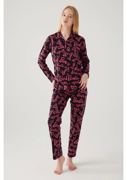 Barbie 1767-S Kadın Gömlek Yaka Pijama Takımı modelleri
