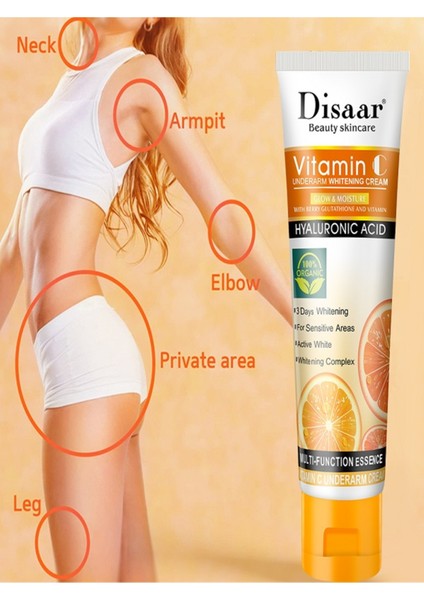 100% Organic Çok Fonksiyonlu Yüz Vücut Bikini Bölgesi Koltuk Altı Beyazlatıcı Temizliyici Krem indirimleri