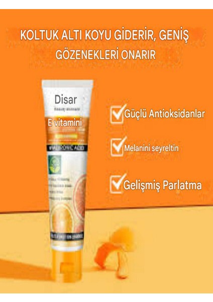 100% Organic Çok Fonksiyonlu Yüz Vücut Bikini Bölgesi Koltuk Altı Beyazlatıcı Temizliyici Krem