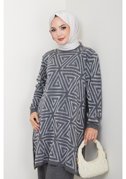 Simli Triko Tunik Pantolon Takım modelleri