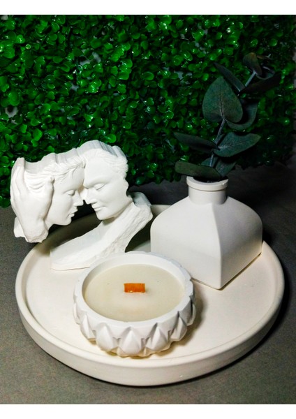 Romantik Tasarım Seramik Set -Mumluk ve Vazo fırsatları