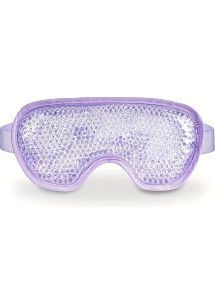 Sıcak ve Soğuk Boncuklu Buz Jeli Terapi Göz Maskesi (Mor)