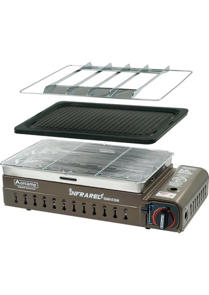 Dumansız Portatif Izgara Ocak - Orcamp - Kahverengi (CK-507)