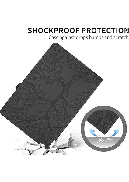 Samsung Galaxy Tab S11 11 Inç 2025 SM-X730 X736B Için Kılıf Kapak Pu Deri Kapaklı 360° Çok Açılı Dönebilen Tutucu Tablet Galaxy Tab S11 Kılıf, Siyah Ağaç modelleri