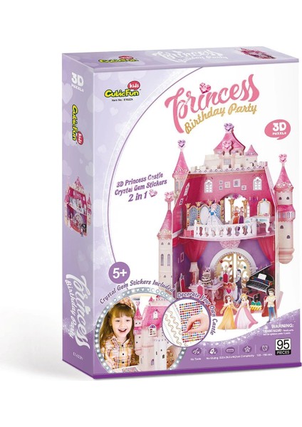 Cubicfun Prenses Doğumgünü Şatosu 3D Puzzle - CUB/E1622H