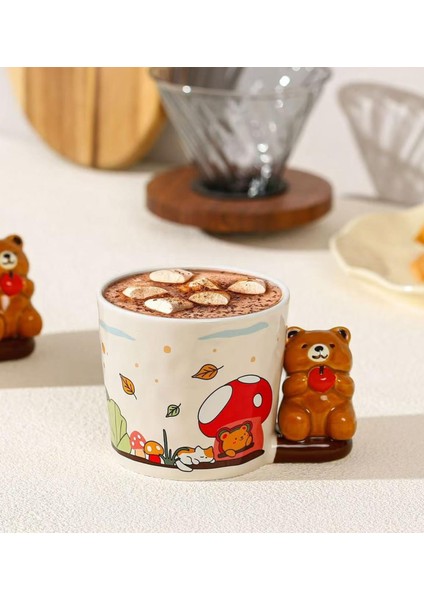 Gülümseyen Ayıcık Temalı Seramik Kupa