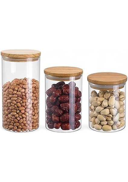6'lı Bambu Kapaklı Cam Baharatlık Seti Vakum Kapak, 6 Adet Bambu Kapaklı Cam Kavanoz & Baharat Takımı & Baharatlık 200ML-250ML-325 ml (Vakum Kapak) (325ML 6 Adet) fiyatları