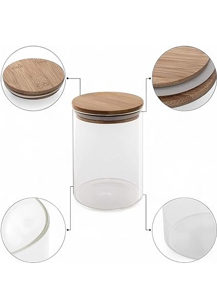 6'lı Bambu Kapaklı Cam Baharatlık Seti Vakum Kapak, 6 Adet Bambu Kapaklı Cam Kavanoz & Baharat Takımı & Baharatlık 200ML-250ML-325 ml (Vakum Kapak) (325ML 6 Adet) indirimleri