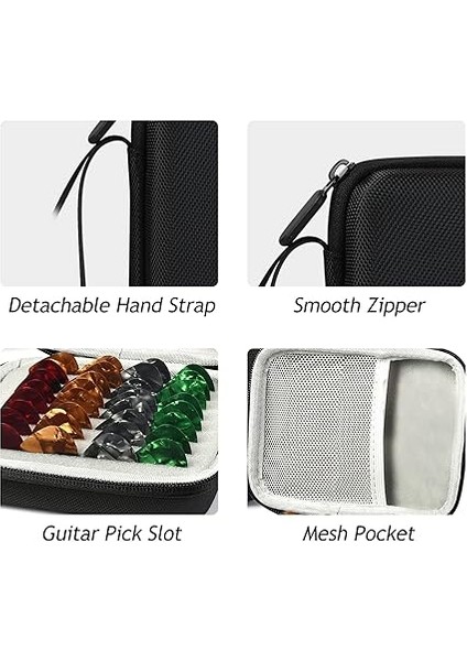 Gitar Pick Tutucu Kılıf Akustik Elektro Gitar ile 15 Adet Gitar Seçtikleri Gitar Plectrums Saklama Çantası Kılıfı Çocuklar Için Hedier Arkadaşlar Gitar Çalarlar modelleri
