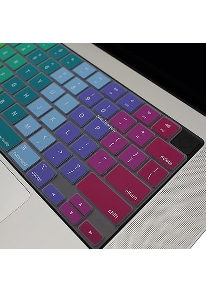 Macbook Air Pro Klavye Koruyucu M1-M2-M3,(Us-Abd Ingilizce) A2681 A3113, A2941 A3114, A2442 A2779 A2992 A2918, A2485 A2780 A2991 ile Uyumlu Dazzle Pembe Yeşil modelleri