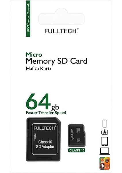 16 GB Micro Sd Hafıza Kartı – Class 10, Uhs-I, Yüksek Hız, Full Hd Video Kayıt, Telefon, Tablet, Kamera, Drone, Navigasyon, Suya ve Darbeye Dayanıklı, (16, Gb) fiyatları