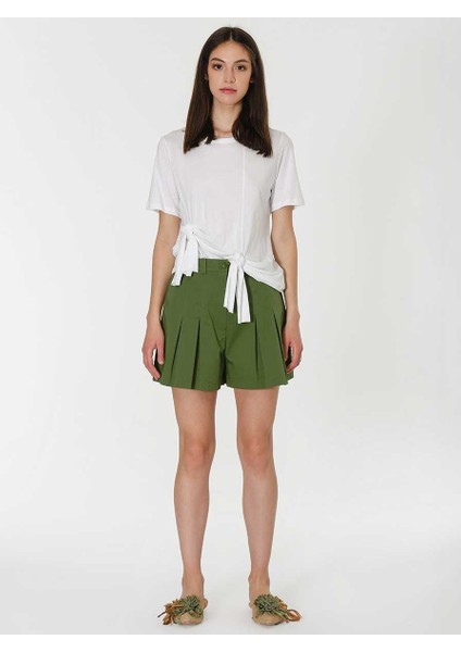 Pilise Detaylı Cepli Şort Yeşil Y1912612_012 modelleri