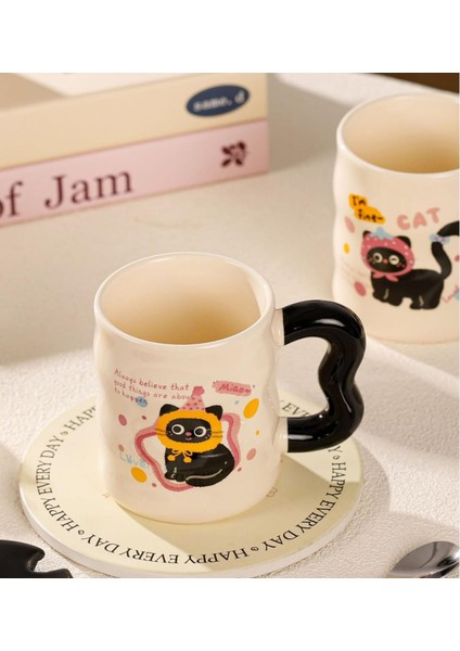 Kara Kedi Temalı Seramik Kupa modelleri