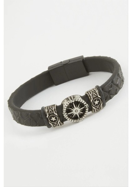 Yıldız Kaliteli Mıknatıslı Suni Deri Bileklik