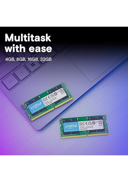 Ram Ddr4 32GO 3200MHZ Sodımm CL22, Mémoire Pour Ordinateur Portable, Mini Pc (Ou 2933MHZ / 2666MHZ) - CT32G4SFD832A modelleri