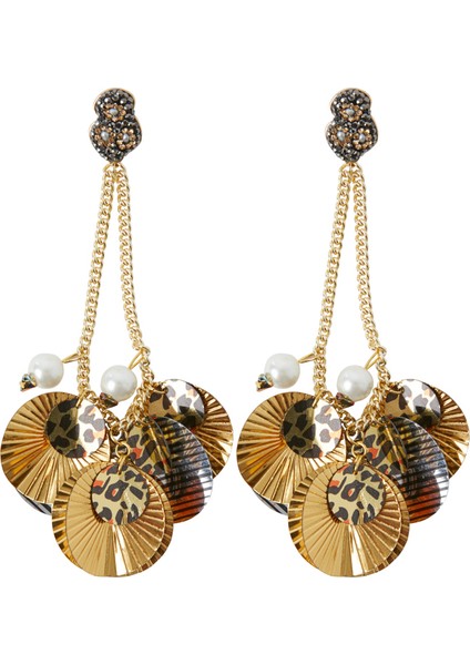 İnci Ve Pul Detaylı Kadın Küpe Standart Renk K2086507_089