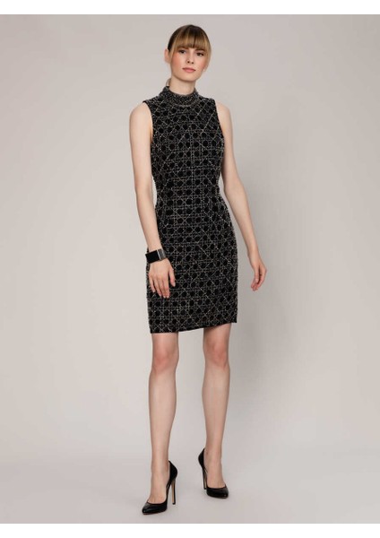 İşlemeli Mini Gece Elbisesi Siyah K1962101_001 fırsatları