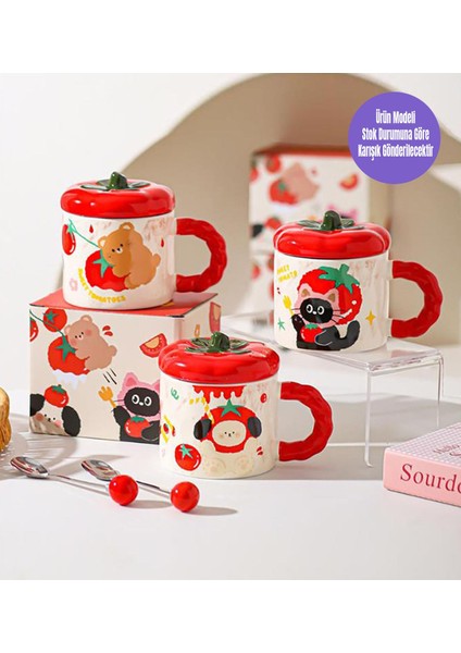 Domates Dostlar Temalı Seramik Kupa