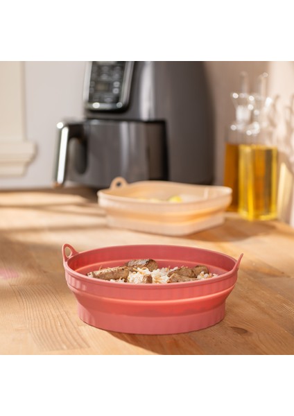 Rustik Yuvarlak Airfryer Kabı