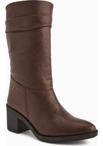 Sahara Hakiki Deri Kahve Körüklü Fermuarlı Kadın Çizme fiyatları
