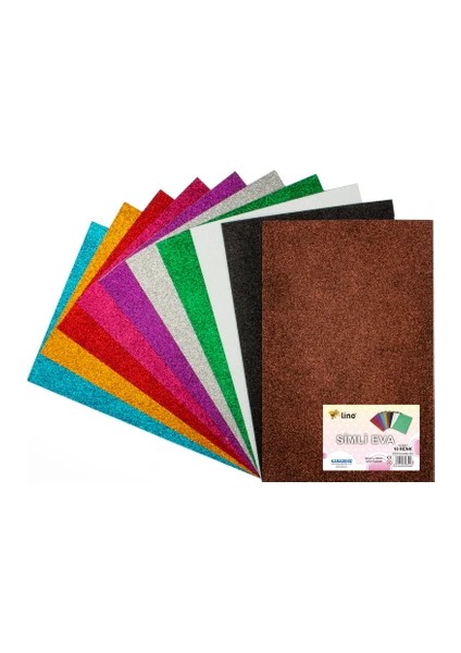 Simli Yapışkanlı Eva 50X70 2mm Karışık Renk 10LU Paket