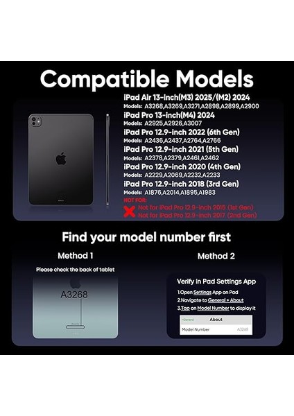 Klavye Kılıfı, iPad Air 13 Inç (M3/m2) ve Pro 13 Inç (M4), Pro 12,9 Inç (6/5/4/3 Nesil) Için, Multi-Touch Trackpad, 360° Döndürülebilir, 7 Renkli Arka Plan Aydınlatması (Gümüş, Almanca Düzeni) fiyatları