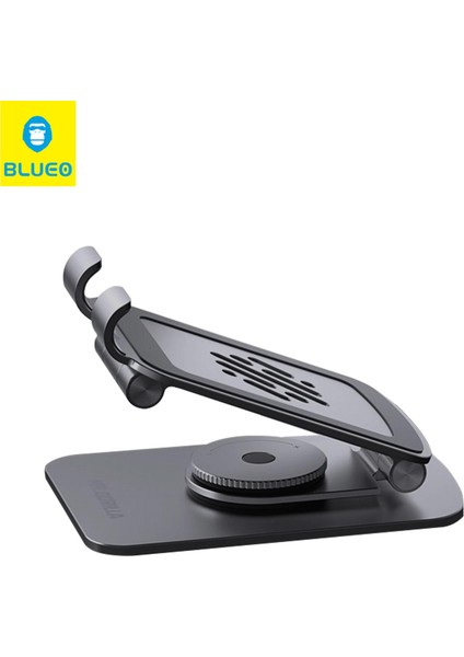 360 Derece Haraketli Yükseklik Ayarlı Metal Masaüstü Ev Ofis Rotary Telefon Tablet Standı Koyu Gri fiyatları