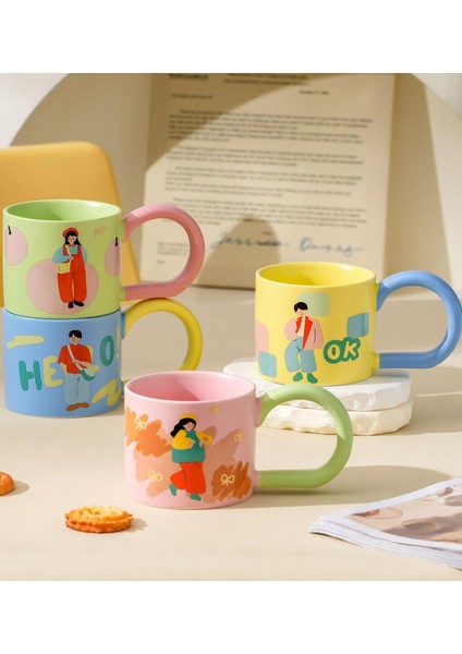 Pastel Karakter Temalı Seramik Kupa fiyatları