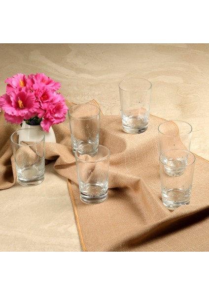 Güral Cam Taşlı 6 Lı Su Bardağı 11187 modelleri