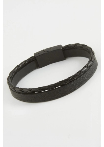 Mıknatıslı Orjinal Deri Bileklik