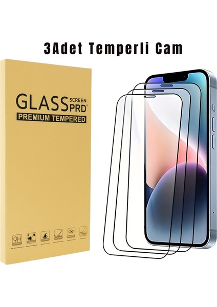 3 Adet IPHONE16 Kırılmaz Cam Ekran Koruyucu iphone 16 Ekran Koruyucu 3ADET