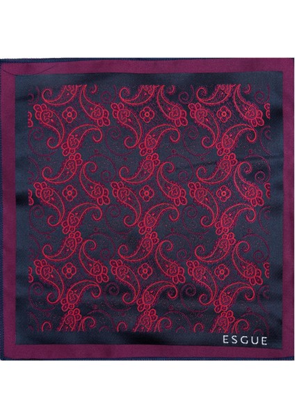 8 cm Hand Made Lacivert - Mor Şal Desen Mendilli Kravat indirimleri