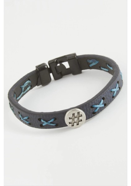 Kare Kaliteli Suni Deri Bileklik