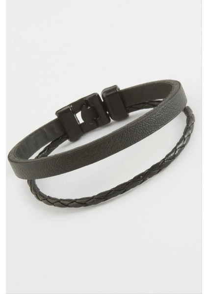 Ikili Kaliteli Suni Deri Bileklik