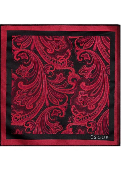 8 cm Hand Made Siyah - Kırmızı Desenli Mendilli Kravat indirimleri