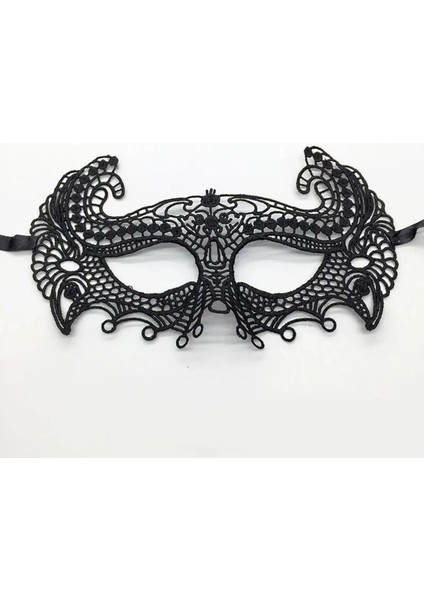 Siyah Renk Dantel Kesim Dantel Işlemeli Balo Parti Maskesi 4 No fiyatları