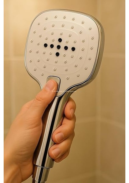 Spiralli Duş Başlığı Seti, 3 Fonksiyonlu Tuşlu Geniş Gövde Krom Duş Başlığı, 150 cm Duş Hortumu, Mafsallı Başlık, Vida ve Dübel Dahil, Su Tasarruflu, Duvara Monte Banyo Takımı fiyatları
