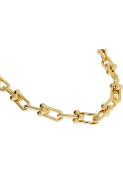 Bayan Çelik Halka Detay Kolye