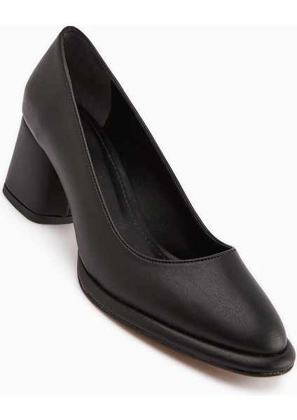 Saina Siyah Platform Topuklu Kadın Ayakkabı